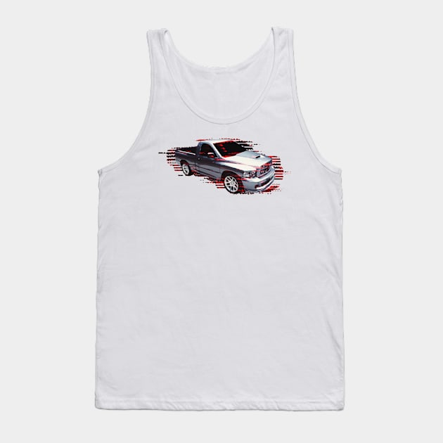 Gray SRT10 single cab pickup truck Tank Top by mfz